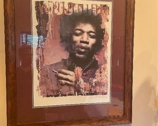 Jimi Hendrix print Signed