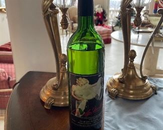 Where 1987 sealed Merlot produced in France. From the 1989 estate of Marilyn Monroe