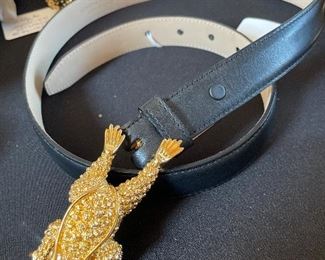 Barry Kiselstein Code Nude Alligator Belt and Buckle