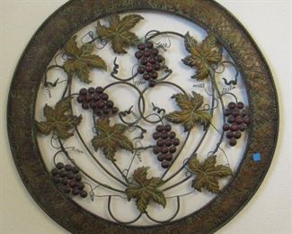 Large grape pattern wall decoration.