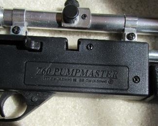 760 Pump-master B.B. gun with scope. 
