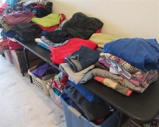 More clothing.  Many tubs still unpacked.  