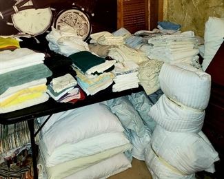 Linens, pillows, towels etc.
