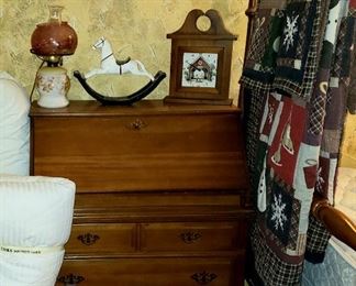 Desk, spread & shams etc.