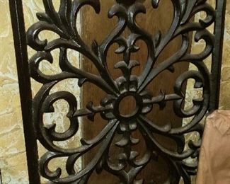 One of three cast iron pieces