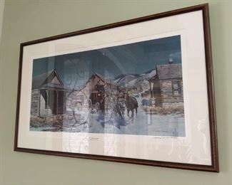 Framed Artwork: Branding at the Home Ranch, Gary Carter, signed & numbered artist proof