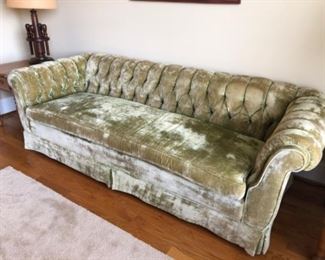 Mid-century Velour Sofa