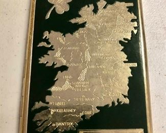 Vintage Cigarette Case: Map of The Emerald Isle, Made in Germany