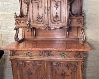 Antique Hand Carved Etagere Cabinet	84 x 43 x 22in	HxWxD
