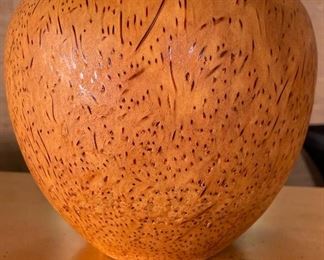 Signed Artist Made Palm Wood Bowl	9x9in diameter	
