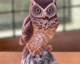 Sadek by Andrea 9339 Owl Porcelain Sculpture Figure	7 inches high	
