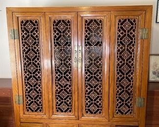 Chinese Rosewood Cabinet Open Slat	71.5x54x24.5in	HxWxD
