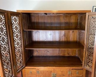Chinese Rosewood Cabinet Open Slat	71.5x54x24.5in	HxWxD
