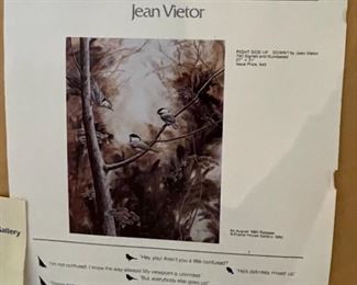 Signed Litho Jean Vietor Right Side Up…Down? Framed Print	Frame: 31.5 x 25.5in	
