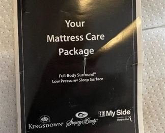 Queen Size Bed Kingsdown Hathaway Mattress	Bed: 57 x 61 x 81in  Mattress: 80 x 60	HxWxD
