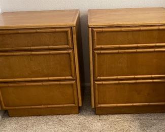 2pc Faux Bamboo 3 Drawer Nightstands PAIR	27 x 22.5 x 18.5in	HxWxD
