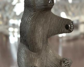 Bear Figurine Tony Gutierrez Santa Clara Pueblo Blackwear Pottery Native American	3x1.5x2in	
