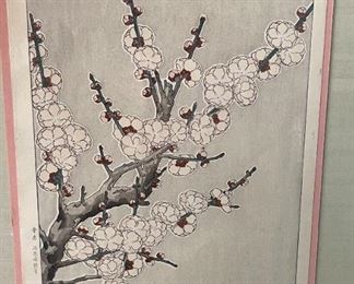 Japanese Cherry Blossom Wood Block Print Frames	Frame: 24 x 17.75 x .5in	HxWxD
