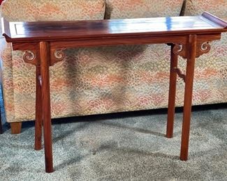 Chinese Rosewood Sofa Alter Table	34 x 50 x 14.25in	HxWxD
