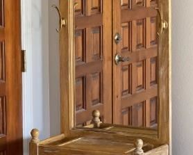 Vintage Mirror Back Hall Stand 80 x 22 x 12in HxWxD