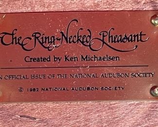 Ken Michaelsen Ring-Neck Pheasant Carved Wood Sculpture	15 x 6 x 16in	
