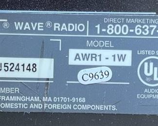 Bose Wave Radio AWR1-1W	3 x 14 x 8.5in	HxWxD
