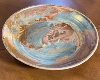 Stephen Scagnelli Studio Pottery Plate Glazed Stoneware	2x14.5in Diameter	
