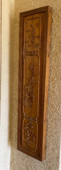 Carved Chinese Wood Panel	50.25 x 12.25 x 2.5	HxWxD
