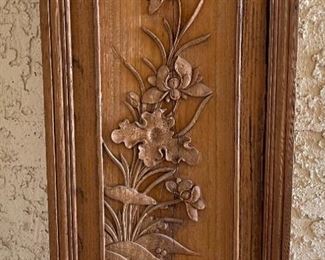 Carved Chinese Wood Panel	50.25 x 12.25 x 2.5	HxWxD
