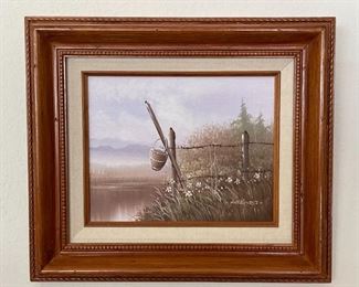 Original Art Fence Kremer	Frame: 13.5 x 15.5in	
