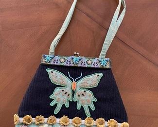 Vintage Mary Frances Butterfly Purse	11 inches wide and 10 inches tall	
