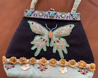 Vintage Mary Frances Butterfly Purse	11 inches wide and 10 inches tall	
