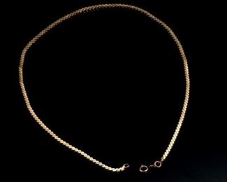 14k Gold Italy S Link Necklace  	16in Long 	

