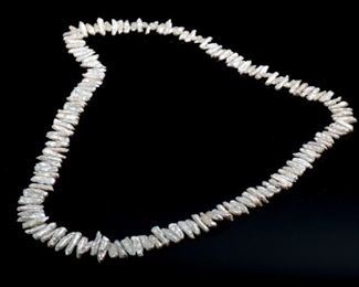Freshwater Stick Pearl Necklace 	32in Long 	
