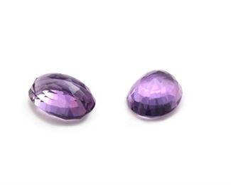 2pc Blue Kunzite Loose Gemstone lot Oval Cut Stone Purple		
