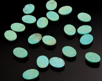 20pc Kingman Turquoise Cabochons Loose Stones Polished Gemstones Lot	20x15mm	
