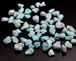 .67 Lbs Sleeping Beauty Turquoise Raw Stone Nugget lot Un Tumbled 	30x13mm approx size of each nugget 	
