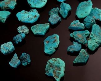 .80 Lbs Sleeping Beauty Turquoise Raw Stone Nugget lot Un Tumbled  Loose Gemstones 	30x21mm approx size of each nugget 	
