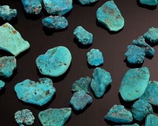 .80 Lbs Sleeping Beauty Turquoise Raw Stone Nugget lot Un Tumbled  Loose Gemstones 	30x21mm approx size of each nugget 	
