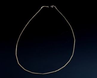 14k Gold S Link Necklace Italy RCV	20.5in Long 1x2mm	
