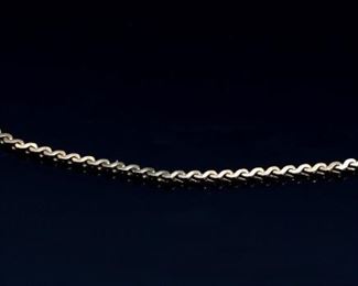 14k Gold S Link Necklace Italy RCV	20.5in Long 1x2mm	
