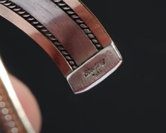 Sterling Silver & 12k GF Cuff Bracelet 	Size: 6.25 13mm w	
