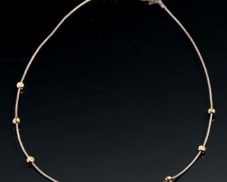SILPADA Sterling Silver Bead Choker Necklace 	16.5in Long 	
