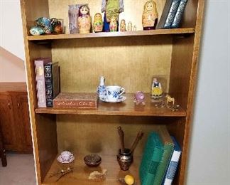 Bookcase with International Decor