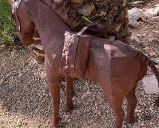 Metal Donkey Yard Art