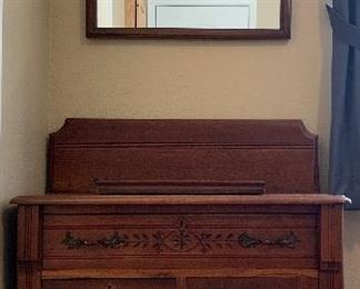 Antique Cabinet, Antique Mirror