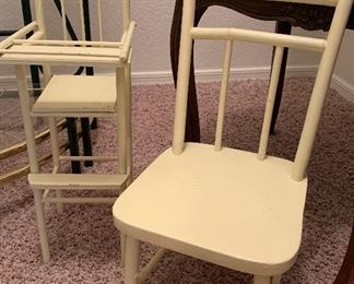 Child's Chair and Toy High Chair