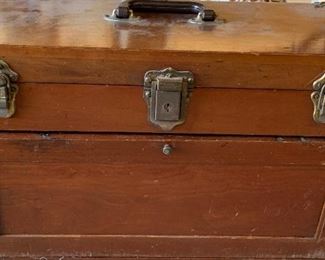 Vintage Wood Toolbox