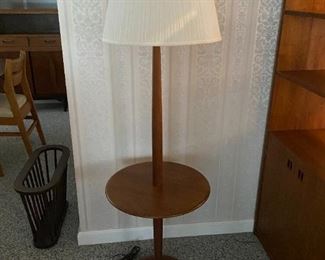 Walnut floor lamp
