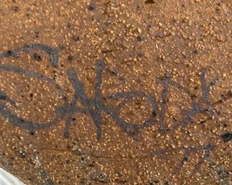 Bob Sakoda signature on ceramic pot